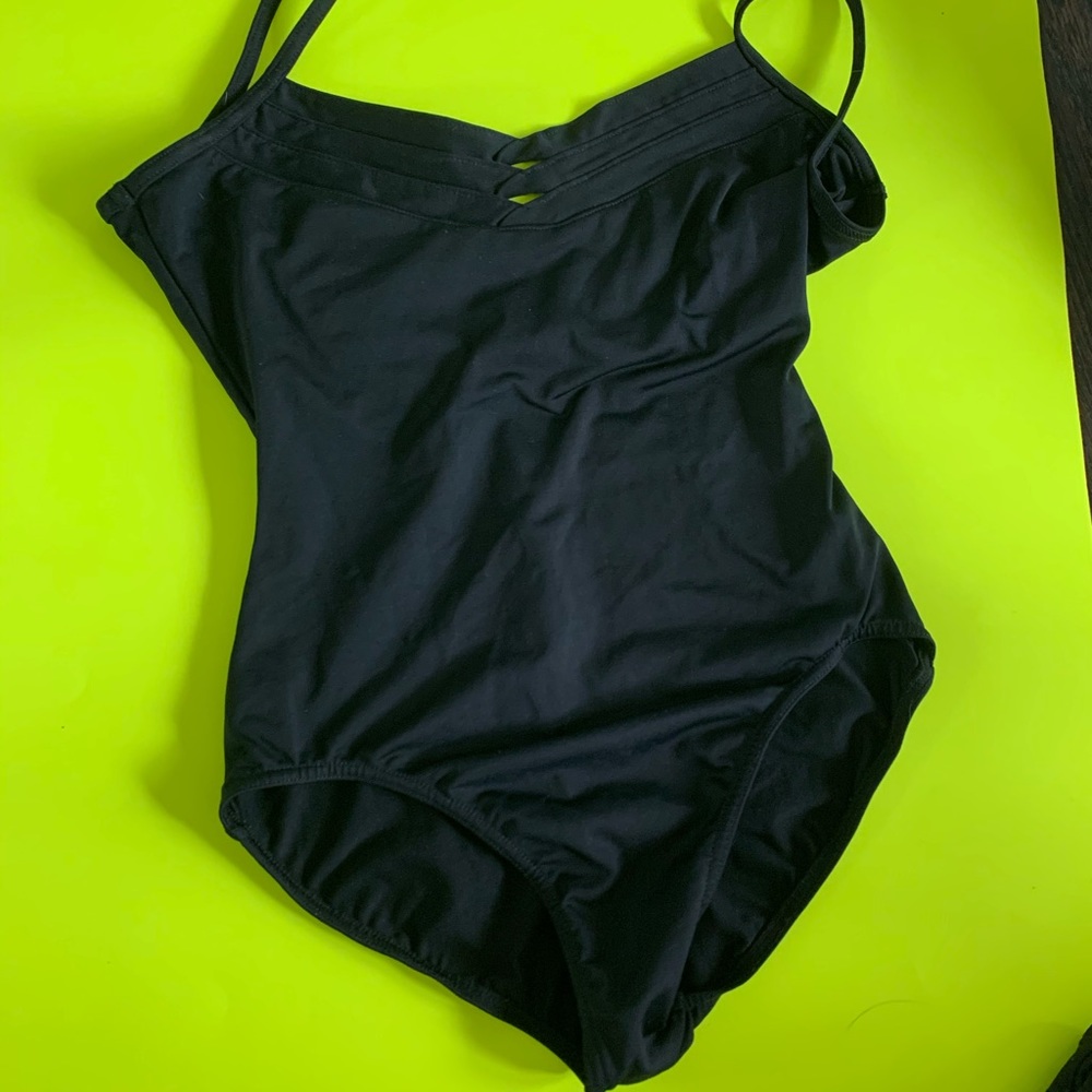 Mirella black ballet leotard